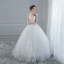 Sexy White Wedding Dresses 2018 Ball Gown Lace Flower Sweetheart Backless Sleeveless Floor-Length / Long Wedding