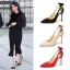 Elegant Black Casual Womens Shoes 2019 Leather Suede Bow 10 cm Stiletto Heels Pointed Toe High Heels