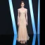 Luxury / Gorgeous Gold Evening Dresses  2019 Trumpet / Mermaid Scoop Neck Beading Sequins Pearl Crystal Rhinestone Sleeveless Sweep Train Formal Dresses