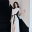 Mode Ivory / Creme Abendkleider 2019 A Linie One-Shoulder Schleife Kurze Ärmel Rückenfreies Gespaltete Front Lange Festliche Kleider