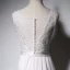 Elegant White Pearl Pink Evening Dresses  A-Line / Princess 2018 Pearl Covered Button Lace Flower Sash Scoop Neck Sleeveless Floor-Length / Long Formal Dresses