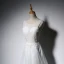 Elegant White Wedding Dresses 2018 A-Line / Princess Lace Appliques See-through Scoop Neck Backless Sleeveless Floor-Length / Long Wedding