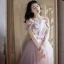 Elegante Rosa Ballkleider 2019 A Linie Off Shoulder Schleife Ärmellos Rückenfreies Lange Festliche Kleider