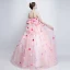 Chic / Beautiful Flower Fairy Candy Pink Prom Dresses 2019 A-Line / Princess Strapless Appliques Sleeveless Backless Bow Floor-Length / Long Formal Dresses