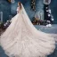 Fabulous Ivory Wedding Dresses 2019 A-Line / Princess V-Neck Pearl Appliques Lace Flower Short Sleeve Backless Royal Train