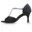 Fashion Black Rhinestone Prom Latin Dance Shoes 2021 T-Strap 7 cm Stiletto Heels Open / Peep Toe Womens Sandals High Heels
