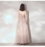 Élégant Rougissant Rose Robe De Soirée 2019 Princesse Volants Bustier En Dentelle Fleur Sans Manches Dos Nu Longueur Cheville Robe De Ceremonie