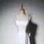 Elegante Ivory / Creme Abendkleider 2018 Mermaid Schleife Spaghettiträger Rückenfreies Ärmellos Sweep / Pinsel Zug Festliche Kleider