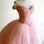 Élégant Perle Rose Robe De Cocktail 2018 Robe Boule Perlage Cristal De l'épaule Dos Nu Sans Manches Courte Robe De Ceremonie