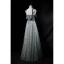 Chic / Beautiful Jade Green Evening Dresses  2019 A-Line / Princess Spaghetti Straps Suede Sleeveless Backless Floor-Length / Long Formal Dresses
