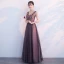 Elegant Black Prom Dresses 2018 A-Line / Princess Beading Appliques V-Neck Backless Sleeveless Floor-Length / Long Formal Dresses