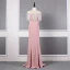 Vintage / Retro Dark Green Prom Dresses 2019 Trumpet / Mermaid Scoop Neck Handmade  Beading Tassel Sequins Short Sleeve Backless Sweep Train Formal Dresses