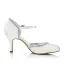 Chic / Beautiful Ivory Rhinestone Wedding Shoes 2021 8 cm Stiletto Heels Pointed Toe Wedding High Heels
