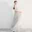 Chic / Beautiful Grey Prom Dresses 2019 A-Line / Princess Square Neckline Beading Rhinestone Sleeveless Backless Floor-Length / Long Formal Dresses