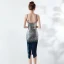 Sparkly Navy Blue Silver Party Dresses 2019 Spaghetti Straps Sequins Sleeveless Backless Tea-length Evening Party Formal Dresses