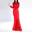Chic / Belle Couleur Unie Noire Robe De Soirée 2019 Trompette / Sirène Encolure Dégagée Perlage Cristal Paillettes Manches Longues Dos Nu Longue Robe De Ceremonie