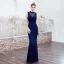 Chic / Beautiful Dark Green Evening Dresses  2019 Trumpet / Mermaid High Neck Beading Sleeveless Backless Floor-Length / Long Formal Dresses