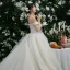 High-end Champagne Wedding Dresses 2019 Ball Gown Off-The-Shoulder Lace Flower Sleeveless Backless Royal Train