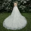 Schöne Champagner Brautkleider / Hochzeitskleider 2019 A Linie Spaghettiträger Perlenstickerei Strass Spitze Blumen Ärmellos Rückenfreies Kathedrale Schleppe
