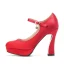 Vintage / Retro Champagne Wedding Shoes 2019 Buckle 11 cm Stiletto Heels Round Toe Wedding Pumps