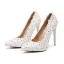 Chic / Beautiful Ivory Wedding Shoes 2019 Rhinestone Lace Flower 11 cm Stiletto Heels Pointed Toe Wedding Pumps