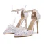Charmant Multifarben Brautschuhe 2019 Knöchelriemen Kristall Strass 11 cm Stilettos Spitzschuh Hochzeit Hochhackige
