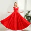Chic / Beautiful Blushing Pink Prom Dresses 2018 A-Line / Princess Off-The-Shoulder Backless Short Sleeve Floor-Length / Long Formal Dresses