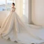 High-end Ivory Satin Wedding Dresses 2019 Ball Gown Off-The-Shoulder Ruffle Beading Lace Flower Short Sleeve Backless Royal Train Wedding