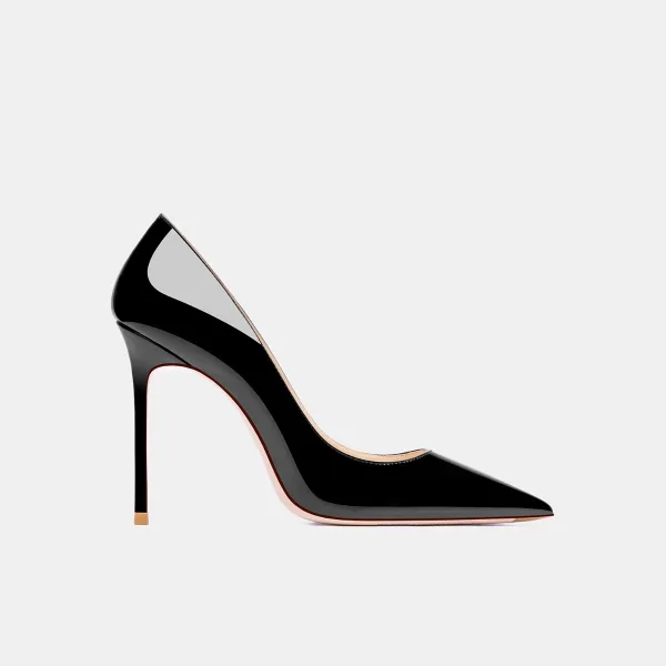 Chic / Beautiful Pearl Pink Street Wear Leather Pumps 2021 Patent Leather 10 cm Stiletto Heels Pointed Toe High Heels Pumps