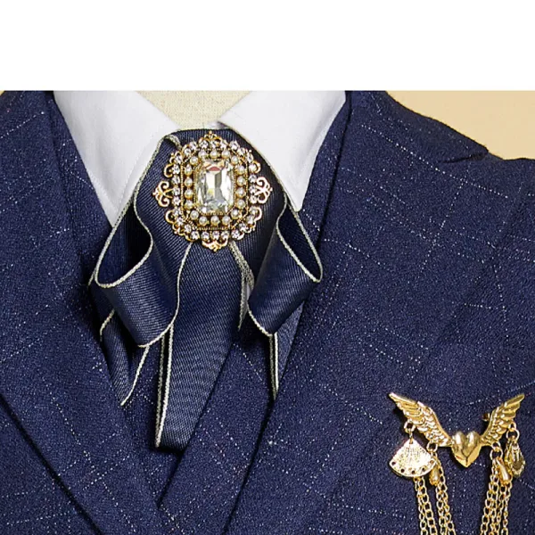 Navy Blue 5-piece Boys Wedding Suits 2021 Coat Pants Shirt Tie Long Sleeve Boys Wedding Suits