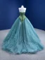 Schöne Dunkelgrün Blau Ballkleid Ballkleider 2021 Bandeau Ärmellos Rückenfreies Sweep / Pinsel Zug Festliche Kleider