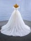 High End Weiß Spitze Blumen Brautkleider / Hochzeitskleider 2021 Meerjungfrau Off Shoulder Kurze Ärmel Rückenfreies Hof-Schleppe Hochzeit