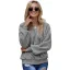 Comfortable Casual Fall Winter Candy Pink Plush Sweatshirts 2021 Scoop Neck Loose Long Sleeve Women Tops