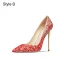 Charmant Noire Soirée Paillettes Escarpins 2021 Cuir 10 cm Talons Aiguilles À Bout Pointu Escarpins Talons Hauts