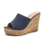 Modest / Simple Black Street Wear Suede Womens Sandals 2021 Leather 11 cm Wedges Open / Peep Toe Sandals