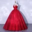 Chic / Beautiful Red Prom Dresses Ball Gown 2021 Strapless Sleeveless Backless Floor-Length / Long Prom Formal Dresses