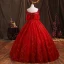 Charmant Bordeaux Paillettes Robe De Bal 2021 Robe Boule Bustier Manches Courtes Dos Nu Perlage Ceinture Longue Promo Robe De Ceremonie