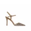 Sexy Nues Soirée Paillettes Sandales Femme 2021 Bride Cheville 8 cm Talons Aiguilles À Bout Pointu Sandales Femme Talons Hauts
