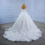 High-end White Glitter Wedding Dresses 2021 Ball Gown Sleeveless Sequins Rhinestone Spaghetti Straps Cathedral Train Wedding