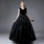 Charming Black Sequins Birthday Flower Girl Dresses Party Dresses 2021 Ball Gown V-Neck Sleeveless Floor-Length / Long Flower Girl Dresses