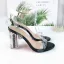 Sexy Transparent Ocean Blue Crystal Womens Sandals 2021 Street Wear Ankle Strap 10 cm Stiletto Heels Open / Peep Toe Womens Sandals High Heels