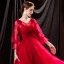 Chic / Belle Rouge En Dentelle Fleur Robe De Bal 2021 Princesse V-Cou Manches de cloche Dos Nu Longue Robe De Ceremonie