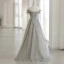 Charming Silver Beading Sequins Lace Flower Prom Dresses 2021 A-Line / Princess Off-The-Shoulder Short Sleeve Backless Floor-Length / Long Prom Formal Dresses