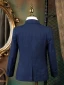 Fashion Navy Blue Striped Long Sleeve Boys Wedding Suits 2021 Body Jewellery Coat Pants Shirt Tie Vest