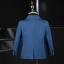 Fashion Ocean Blue Boys Wedding Suits 2021 Long Sleeve Rhinestone Bow Body Jewellery Coat Pants Shirt Vest