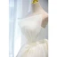 Elegant Ivory Satin Prom Dresses 2021 A-Line / Princess Strapless Sleeveless Backless Bow Prom Floor-Length / Long Formal Dresses