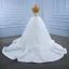 Luxus / Herrlich Weiß Perlenstickerei Strass Brautkleider / Hochzeitskleider 2021 Meerjungfrau Bandeau Ärmellos Rückenfreies Kapelle-Schleppe Hochzeit