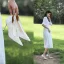 Chic / Beautiful White Lace Flower Wedding Shoes 2021 8 cm Stiletto Heels Pointed Toe Wedding Pumps High Heels