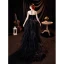 Sexy Black Feather Asymmetrical Evening Dresses  2021 Strapless Sleeveless Backless Sash Evening Party Formal Dresses