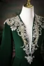 Vintage / Retro Dark Green Beading Sequins Velvet Prom Dresses 2025 A-Line / Princess V-Neck Long Sleeve Floor-Length / Long Prom Formal Dresses